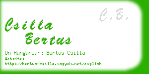 csilla bertus business card